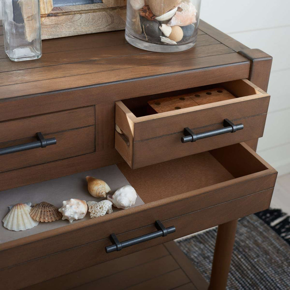 Safavieh Filbert 3 Drawer Console Table - Brown | Console Tables | Modishstore - 4