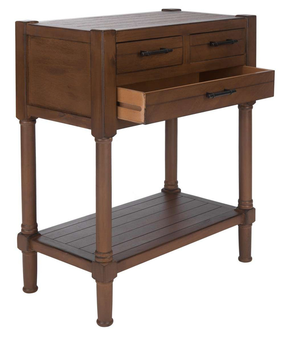 Safavieh Filbert 3 Drawer Console Table - Brown | Console Tables | Modishstore - 3