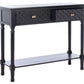 Safavieh Halton 2Drw Console Table - Black | Console Tables | Modishstore - 3