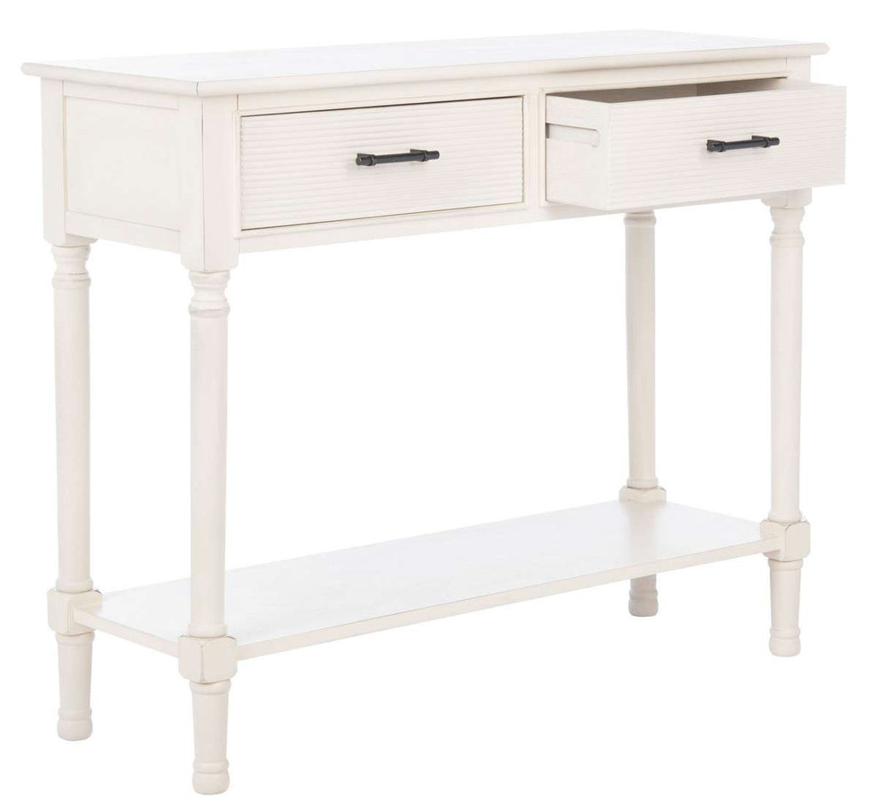 Safavieh Ryder 2Drw Console Table - Distressed White | Console Tables | Modishstore - 3