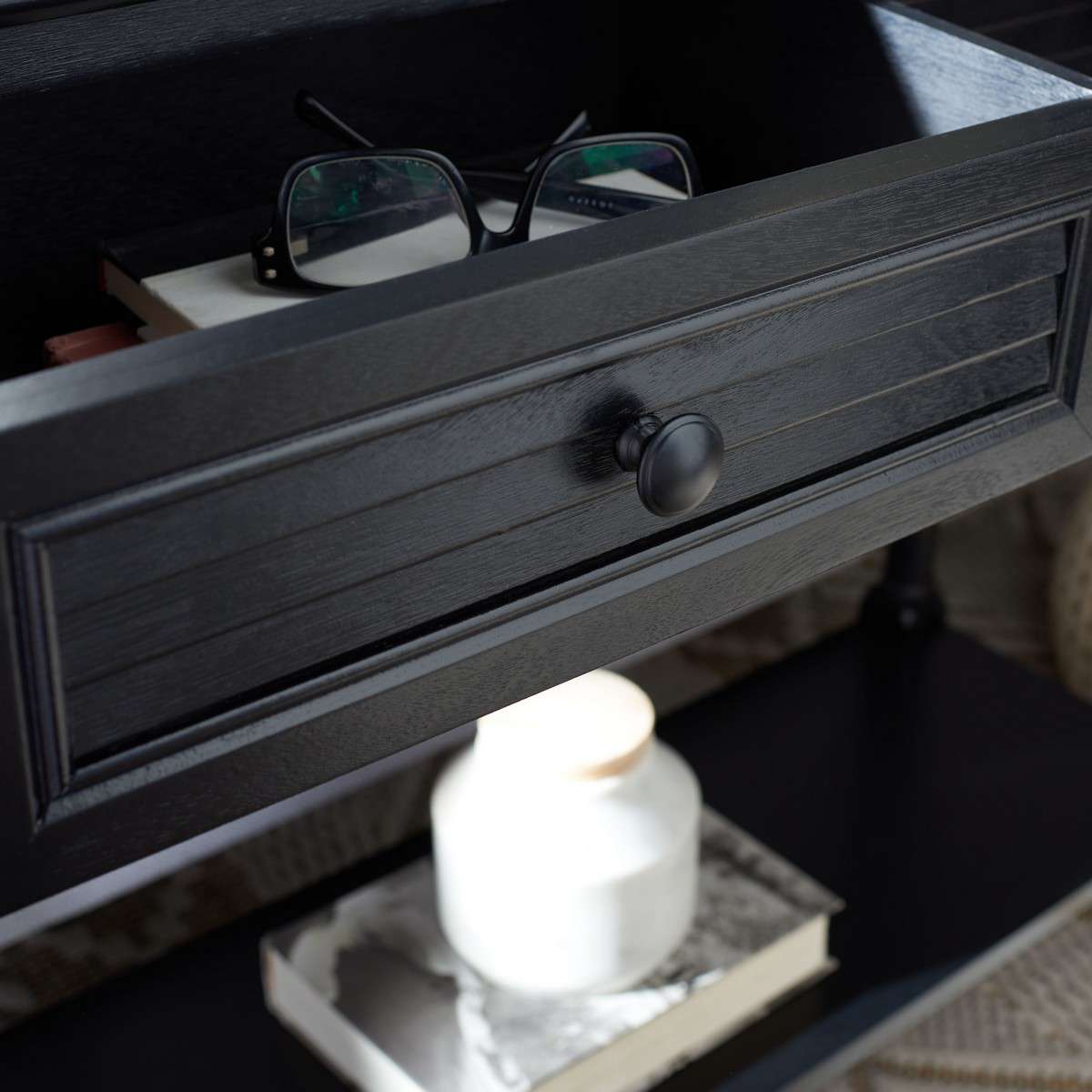 Safavieh Tate 2Drw Console Table - Black | Console Tables | Modishstore - 4