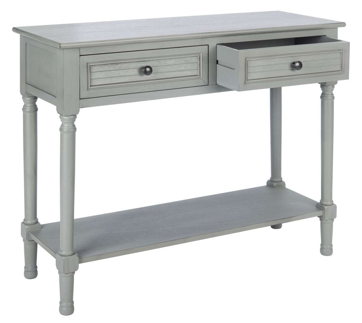 Safavieh Tate 2Drw Console Table - Distressed Gray | Console Tables | Modishstore - 3