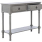 Safavieh Haines 2Drw Console Table - Distressed Gray | Console Tables | Modishstore - 2
