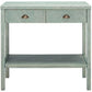 Safavieh Asa 2 Drawer 1 Shelf Console Table - Turquoise | Console Tables | Modishstore