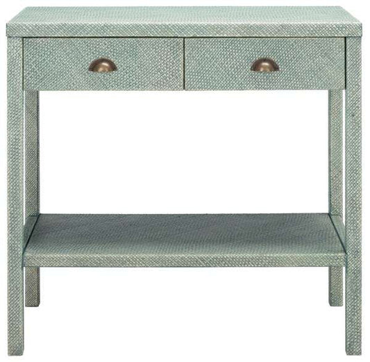 Safavieh Asa 2 Drawer 1 Shelf Console Table - Turquoise | Console Tables | Modishstore