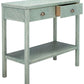 Safavieh Asa 2 Drawer 1 Shelf Console Table - Turquoise | Console Tables | Modishstore - 2
