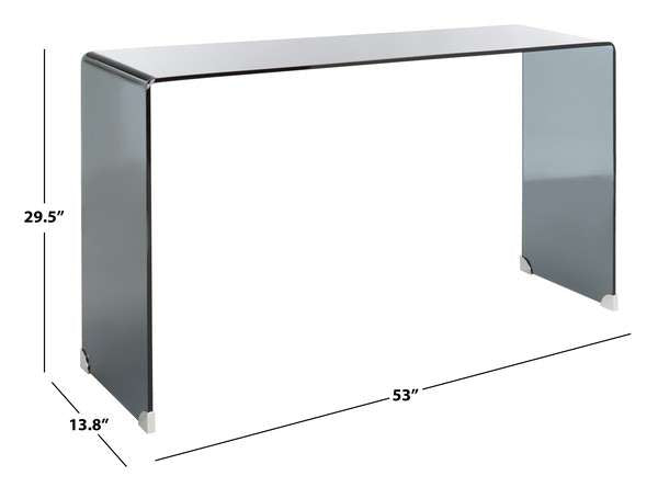 Safavieh Huck Tempered Glass Console Table - Clear | Console Tables | Modishstore - 3