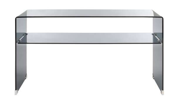 Safavieh Dash Tempered Glass 1 Shelf Console Table - Clear Grey | Console Tables | Modishstore - 2
