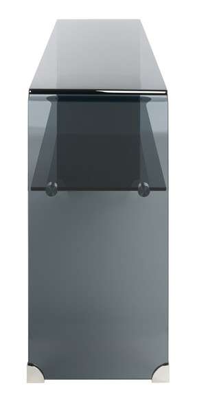 Safavieh Dash Tempered Glass 1 Shelf Console Table - Clear Grey | Console Tables | Modishstore - 3