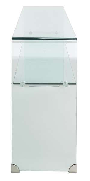 Safavieh Dash Tempered Glass 1 Shelf Console Table - Clear | Console Tables | Modishstore - 3