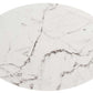 Safavieh Placido Oval Coffee Table - White Marble | Coffee Tables | Modishstore - 3