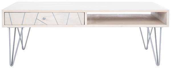 Safavieh Marigold Coffee Table - White Wash | Coffee Tables | Modishstore - 2
