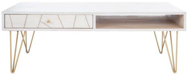 Safavieh Marigold Coffee Table - White Wash | Coffee Tables | Modishstore - 2
