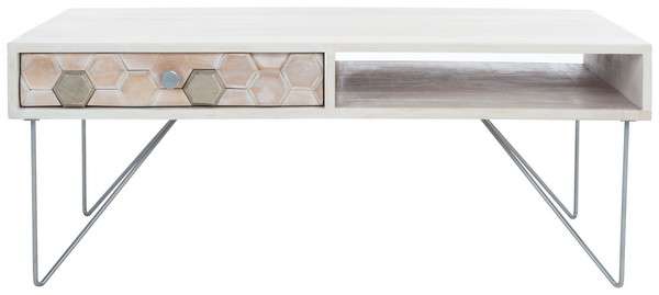 Safavieh Raveena Coffee Table - White Wash | Coffee Tables | Modishstore - 2