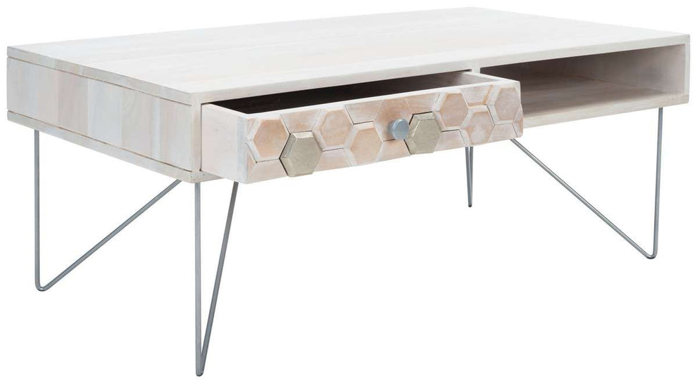Safavieh Raveena Coffee Table - White Wash | Coffee Tables | Modishstore - 3