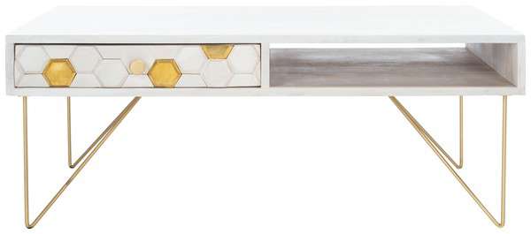 Safavieh Raveena Coffee Table - White Wash | Coffee Tables | Modishstore - 2