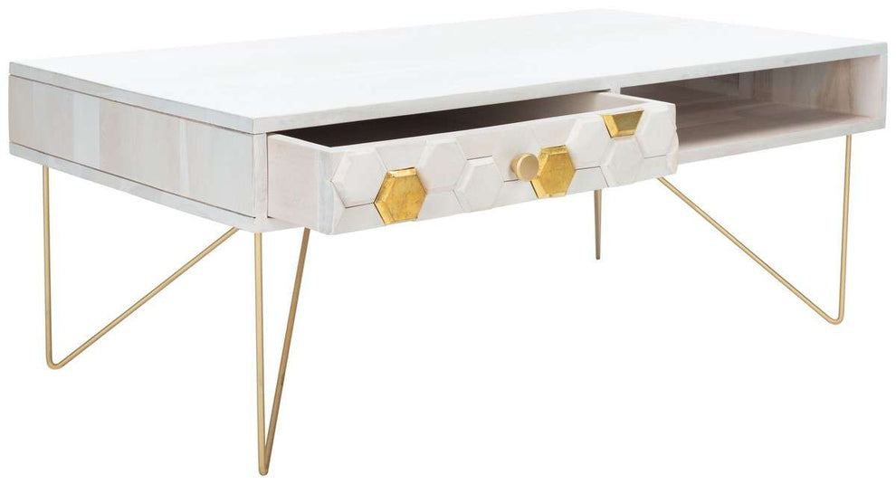 Safavieh Raveena Coffee Table - White Wash | Coffee Tables | Modishstore - 3