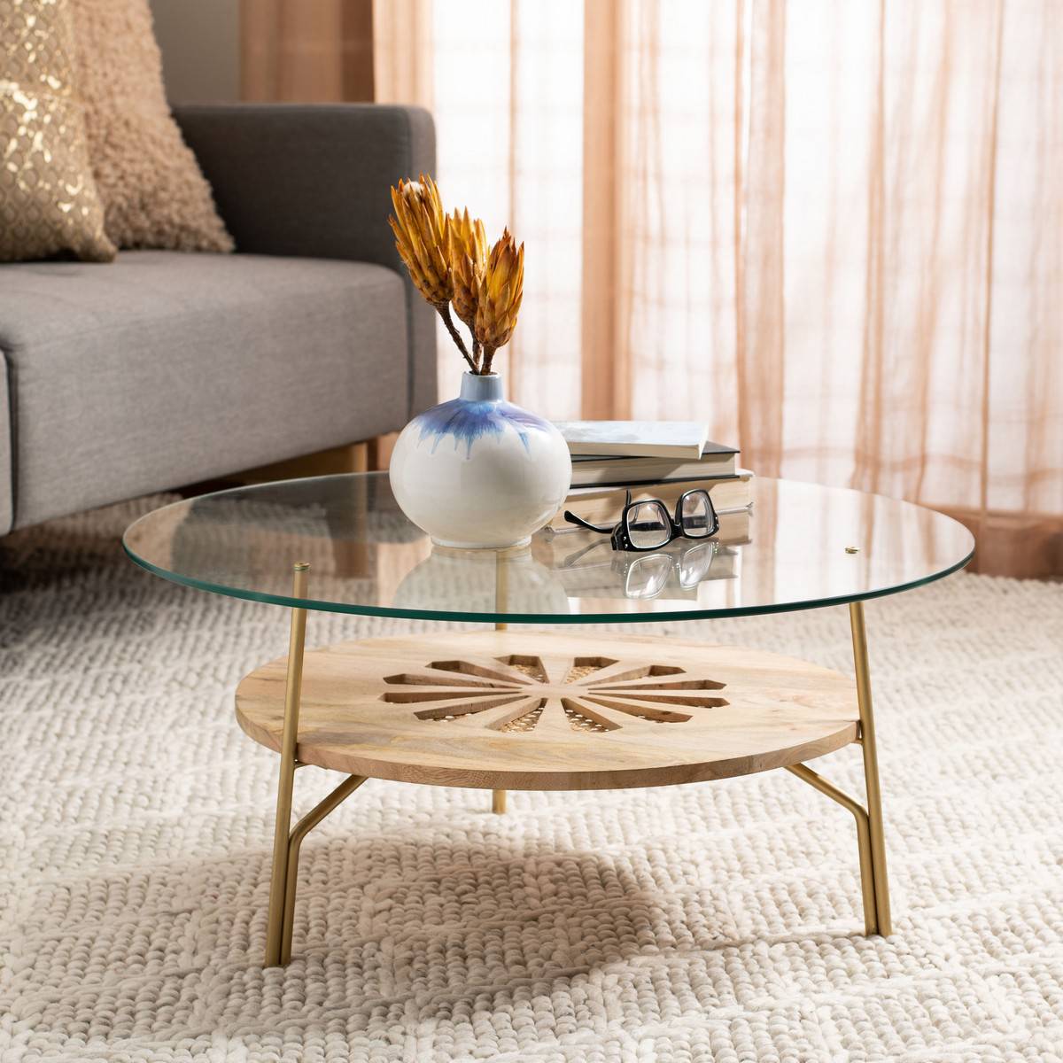 Safavieh Flora Round Coffee Table | Coffee Tables | Modishstore - 2