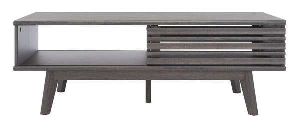 Safavieh Rori 1 Shelf Coffee Table - Distressed Black | Coffee Tables | Modishstore - 2