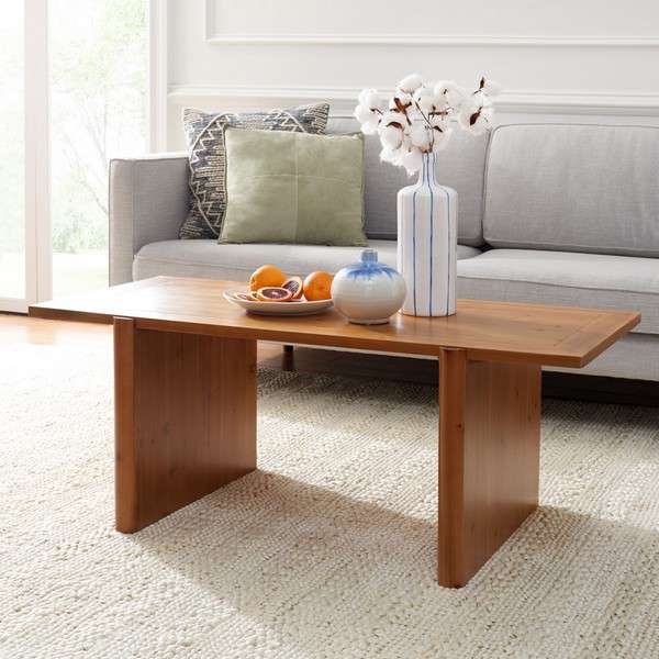 Safavieh Truman Rectangle Coffee Table - Brown | Coffee Tables | Modishstore - 4