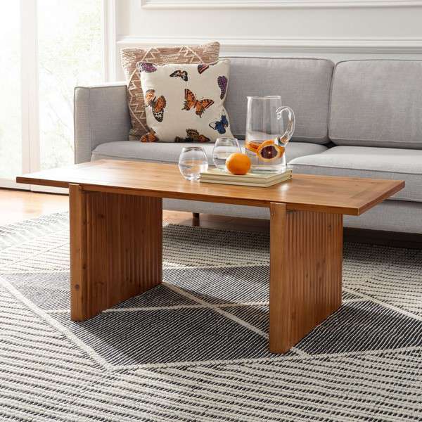 Safavieh Buckley Rectangle Coffee Table - Brown | Coffee Tables | Modishstore - 4
