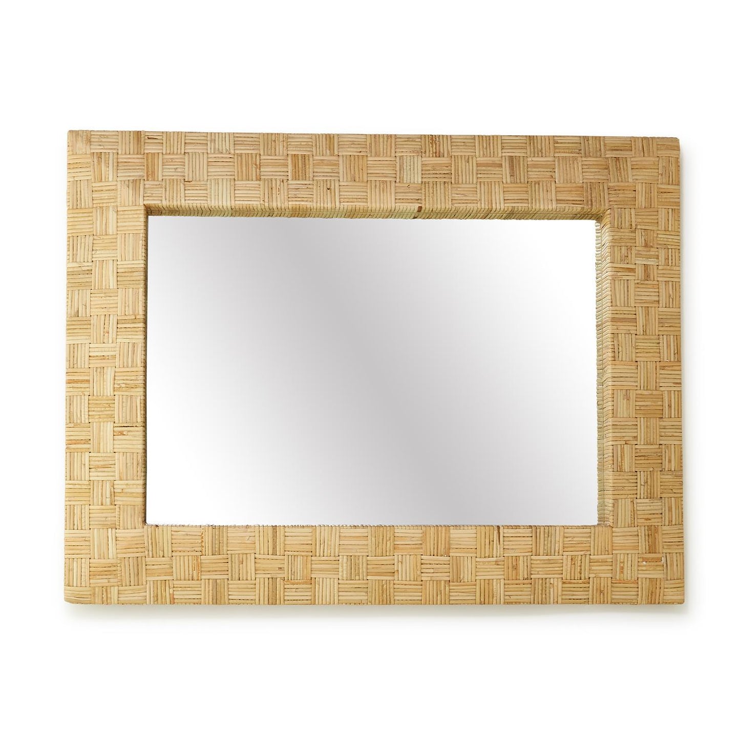 Amanyara Hand Woven Rectangle Rattan Wall Mirror By Two's Company | Mirrors | Modishstore - 2