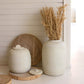 White Ceramic Canisters Set Of 2 By Kalalou | Jars & Canisters | Modishstore - 4