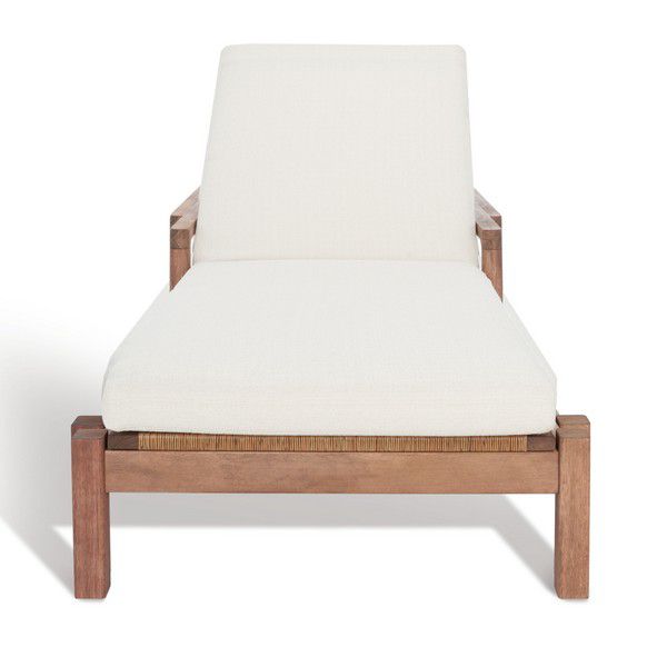 Safavieh Donnamaria Wicker Sun Lounger - Natural | Outdoor Chaise Lounges | Modishstore - 2