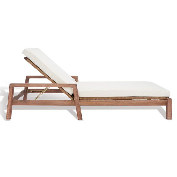 Safavieh Donnamaria Wicker Sun Lounger - Natural | Outdoor Chaise Lounges | Modishstore - 3