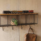 Kalalou Wire Mesh Four Cubbies With Wooden Top | Modishstore | Wall Shelf