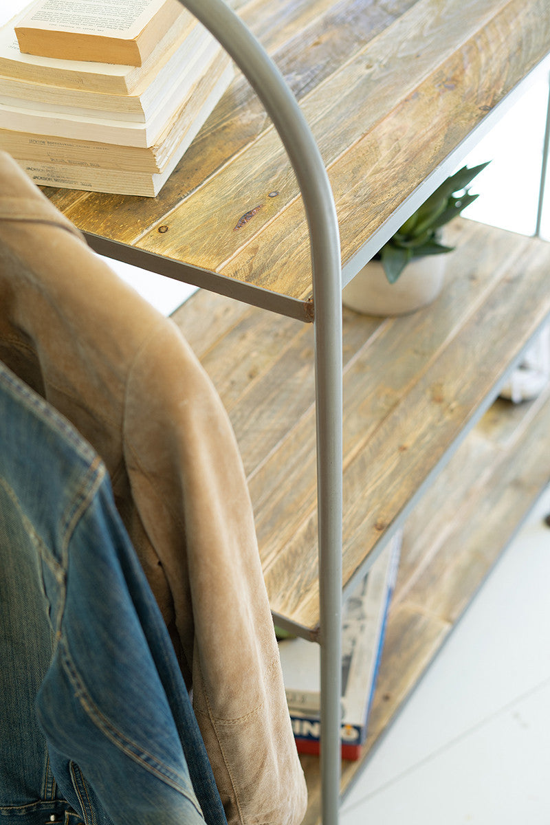 Horizontal Recycled Wood And Metal Display Unit By Kalalou-2