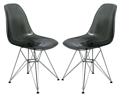 LeisureMod Cresco Molded Eiffel Side Chair, Set of 2 | Side Chairs | Modishstore