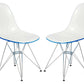 LeisureMod Cresco Molded 2-Tone Eiffel Side Chair, Set of 4 | Side Chairs | Modishstore - 2