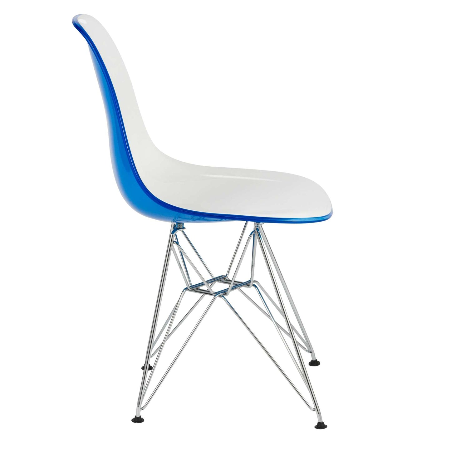 LeisureMod Cresco Molded 2-Tone Eiffel Side Chair, Set of 4 | Side Chairs | Modishstore - 4