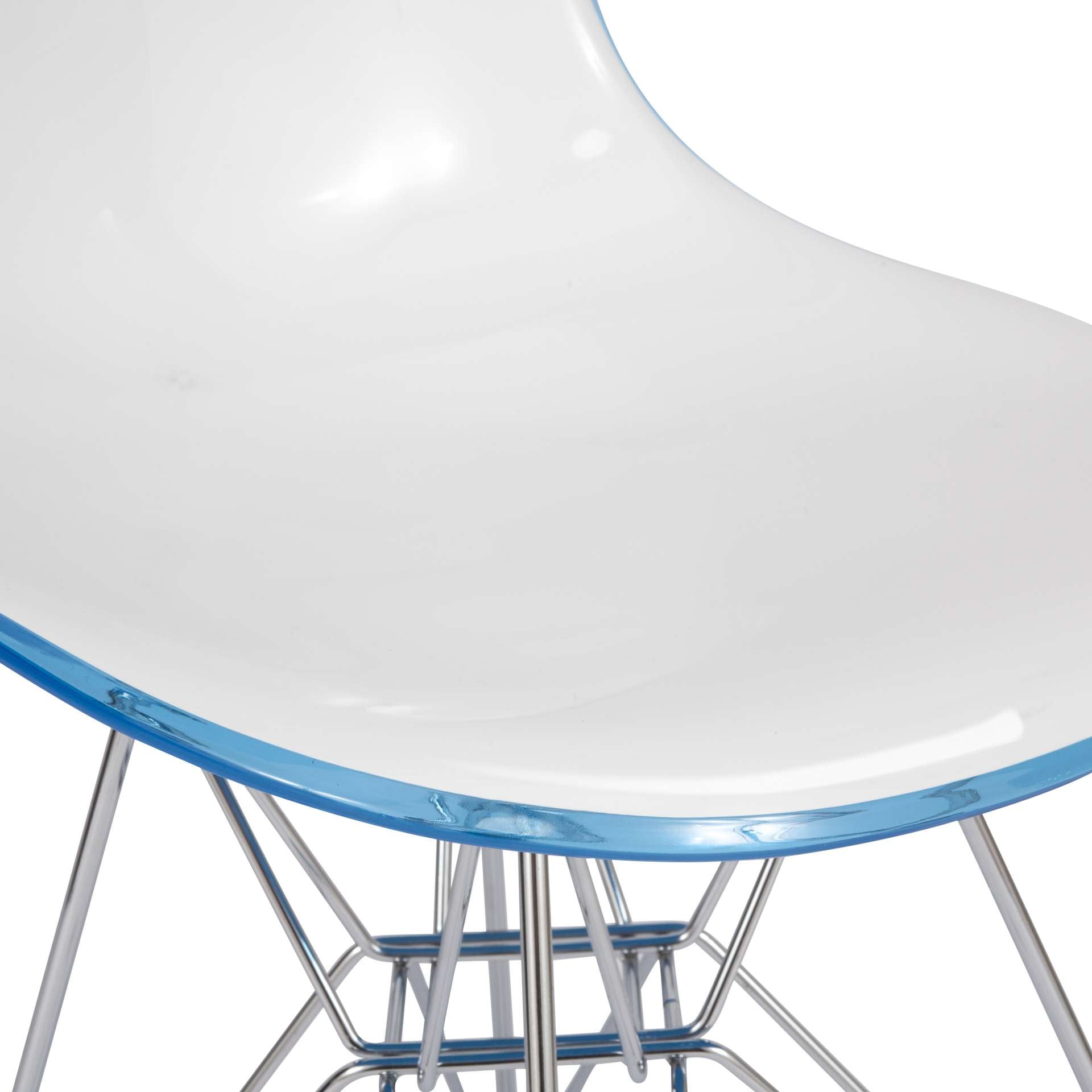 LeisureMod Cresco Molded 2-Tone Eiffel Side Chair, Set of 4 | Side Chairs | Modishstore - 6
