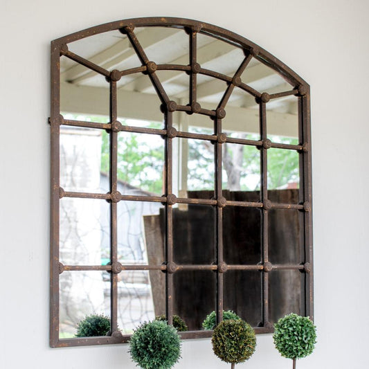 Kalalou Arched Iron Mirror | Modishstore | Mirrors