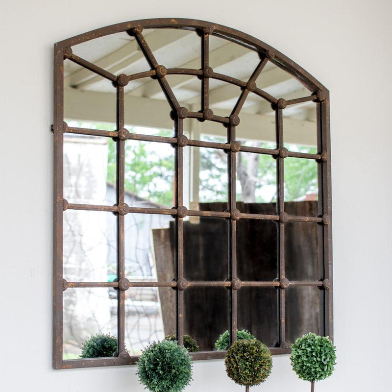 Kalalou Arched Iron Mirror | Modishstore | Mirrors