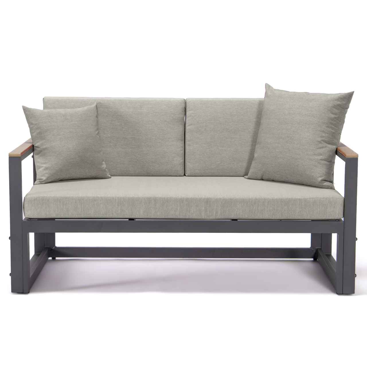 LeisureMod Chelsea Black Sectional With Adjustable Headrest & Coffee Table With Cushions | Outdoor Sofas, Loveseats & Sectionals | Modishstore - 10