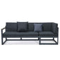 LeisureMod Chelsea Black Sectional With Adjustable Headrest & Coffee Table With Two Tone Cushions | Outdoor Sofas, Loveseats & Sectionals | Modishstore - 23