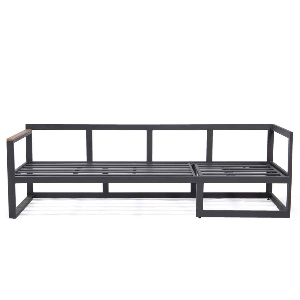 LeisureMod Chelsea Black Sectional With Adjustable Headrest & Coffee Table With Cushions | Outdoor Sofas, Loveseats & Sectionals | Modishstore - 30