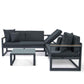 LeisureMod Chelsea Black Sectional With Adjustable Headrest & Coffee Table With Cushions | Outdoor Sofas, Loveseats & Sectionals | Modishstore - 23
