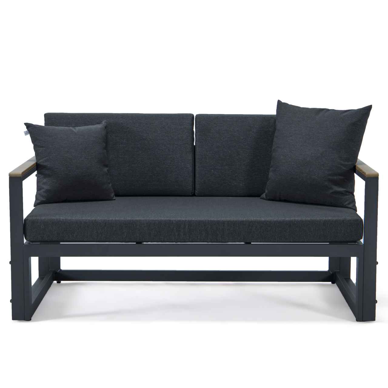 LeisureMod Chelsea Black Sectional With Adjustable Headrest & Coffee Table With Cushions | Outdoor Sofas, Loveseats & Sectionals | Modishstore - 20