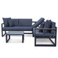 LeisureMod Chelsea Black Sectional With Adjustable Headrest & Coffee Table With Cushions | Outdoor Sofas, Loveseats & Sectionals | Modishstore - 47