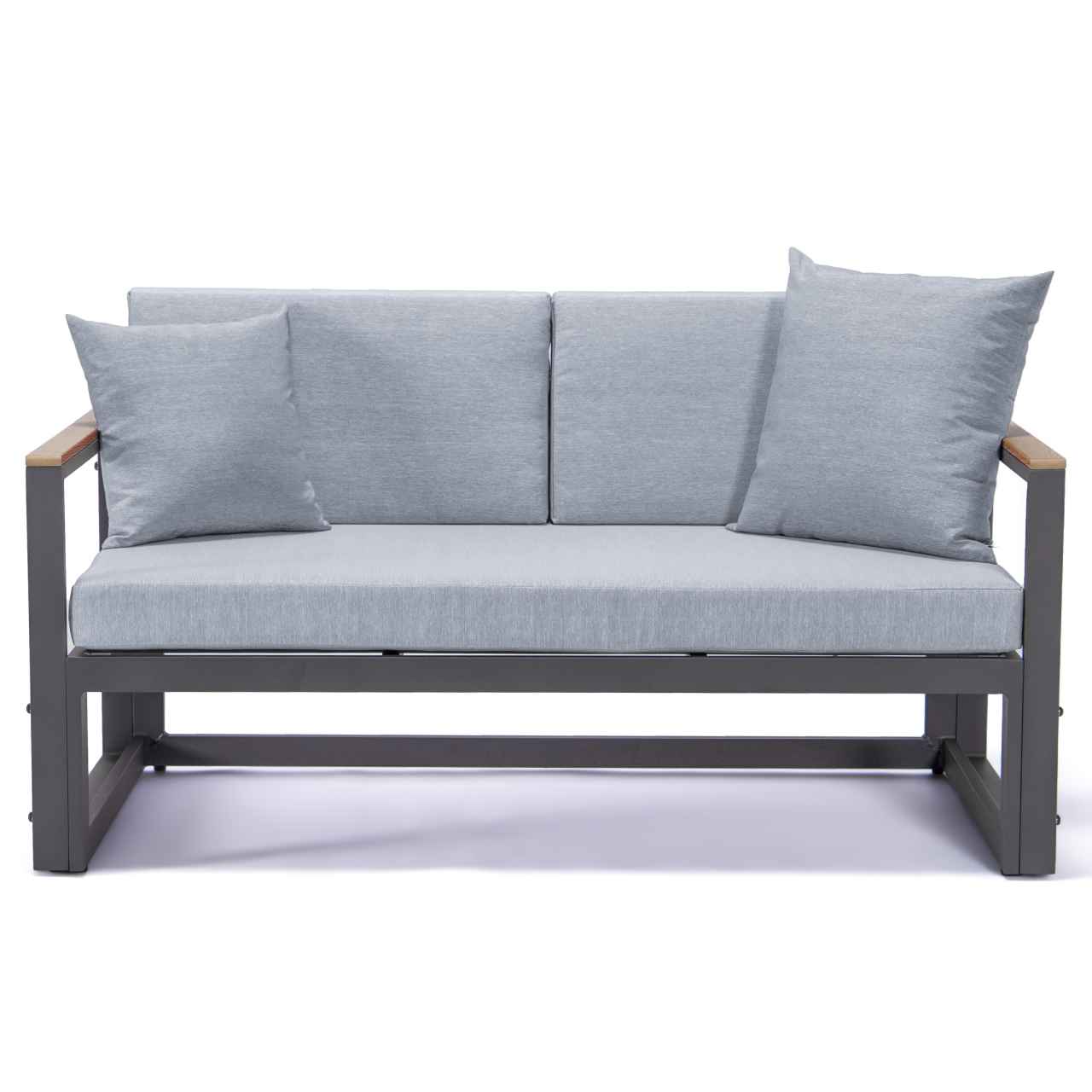 LeisureMod Chelsea Black Sectional With Adjustable Headrest & Coffee Table With Cushions | Outdoor Sofas, Loveseats & Sectionals | Modishstore - 56