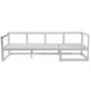 LeisureMod Chelsea White Sectional With Adjustable Headrest & Coffee Table With Two Tone Cushions | Outdoor Sofas, Loveseats & Sectionals | Modishstore - 9