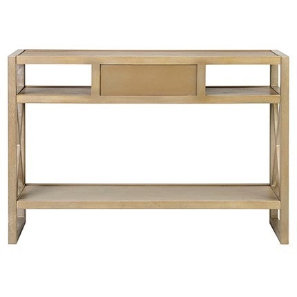 Durban Solid Wood Rectangular Console Table Grey - KD by Jeffan | Console Tables | Modishstore - 4