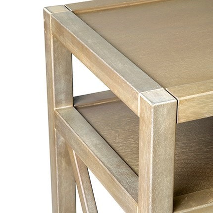 Durban Solid Wood Rectangular Console Table Grey - KD by Jeffan | Console Tables | Modishstore - 5