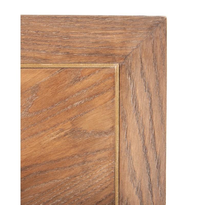 Claire Wooden Inset Coffee Table Gold and Tan by Jeffan | Coffee Tables | Modishstore - 4