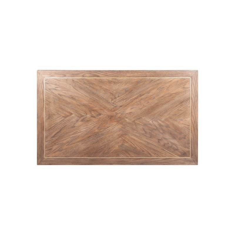 Claire Wooden Inset Coffee Table Gold and Tan by Jeffan | Coffee Tables | Modishstore - 5