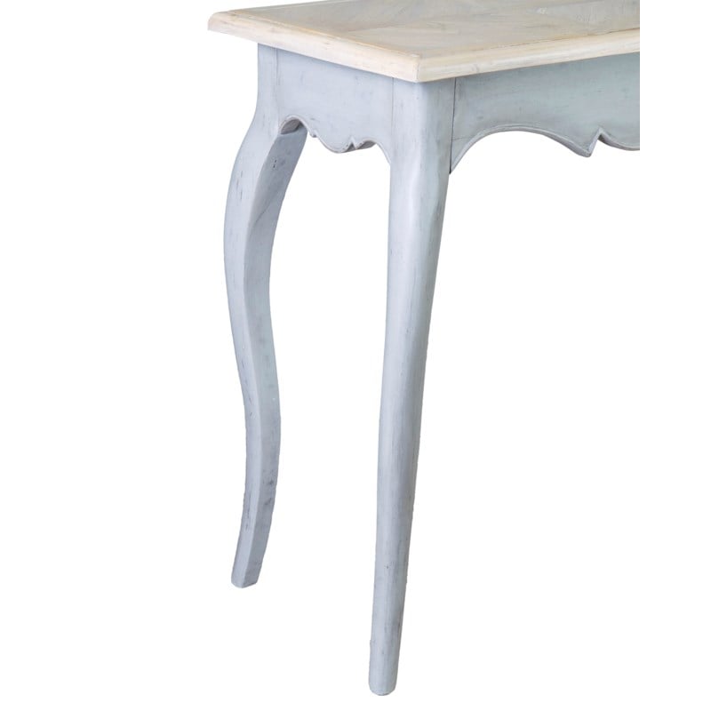 Burgundy Mindi Wood Console with Reclaimed Teak Top by Jeffan | Console Tables | Modishstore - 3